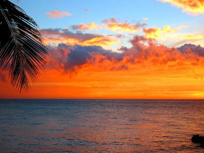 Solnedgång på Hawaii